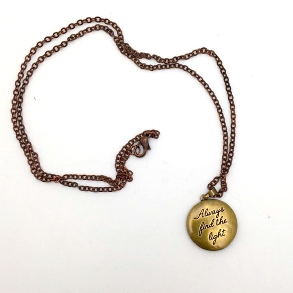 Brass Moth Pendant with Copper Chain 24" - Picture 6 of 12